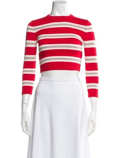 Pre-owned Ser.o.ya Striped Crew Neck Crop Top In Multi