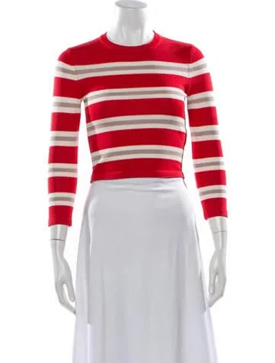 Pre-owned Ser.o.ya Striped Crew Neck Top W/ Tags In Red