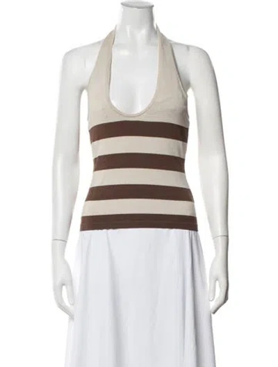 Pre-owned Ser.o.ya Striped Halterneck Top W/ Tags In Multi