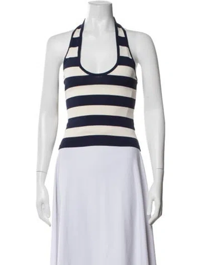 Pre-owned Ser.o.ya Striped Halterneck Top W/ Tags In Multicolor