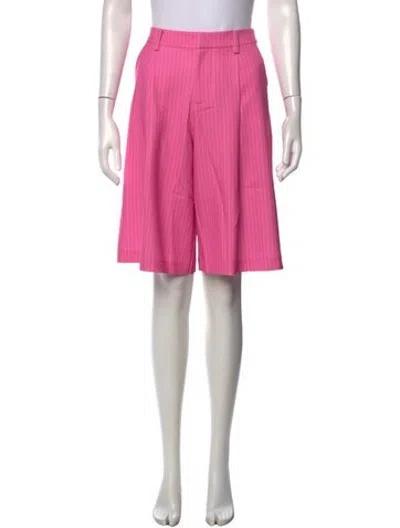 Pre-owned Ser.o.ya Striped Knee-length Shorts W/ Tags In Pink