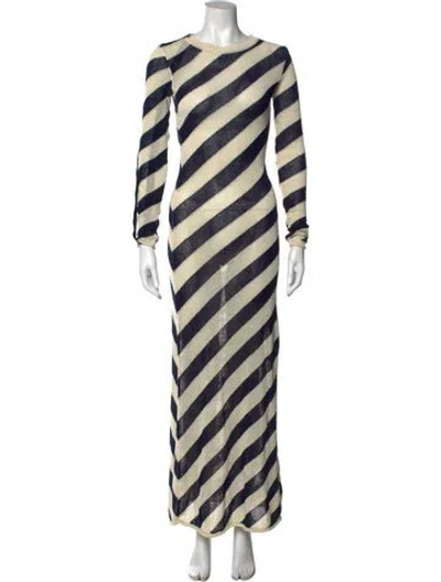 Pre-owned Ser.o.ya Striped Long Dress W/ Tags