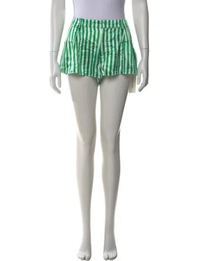 Pre-owned Ser.o.ya Striped Mini Shorts In Green