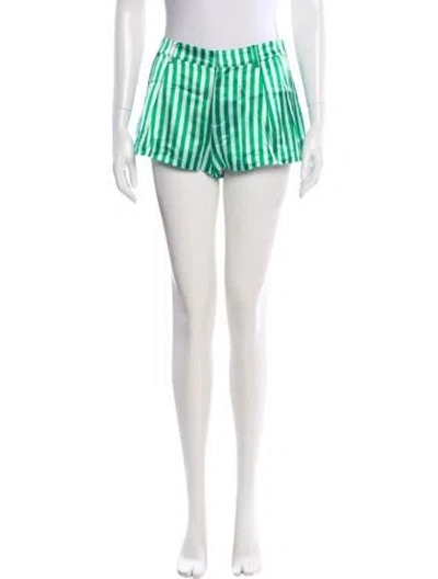 Pre-owned Ser.o.ya Striped Mini Shorts In White