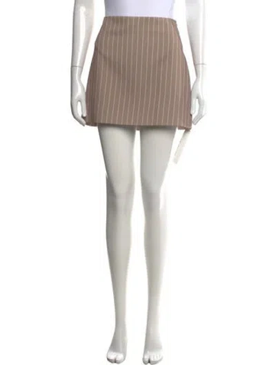 Pre-owned Ser.o.ya Striped Mini Skirt In Neutral