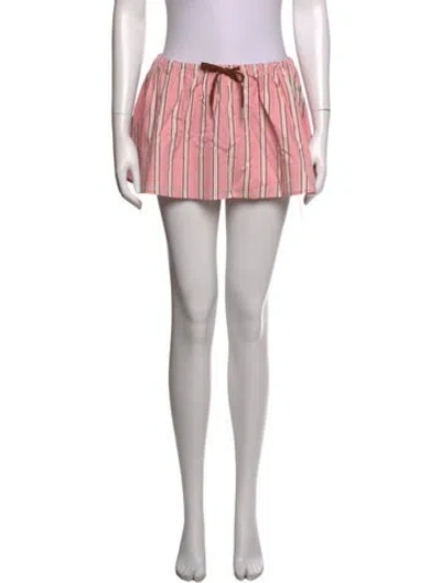 Pre-owned Ser.o.ya Striped Mini Skirt In Pink