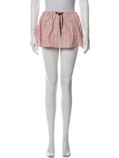 Pre-owned Ser.o.ya Striped Mini Skirt In Pink