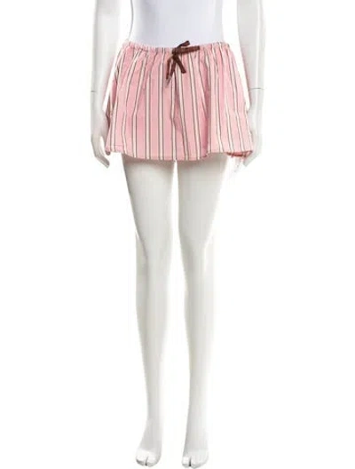Pre-owned Ser.o.ya Striped Mini Skirt W/ Tags In Pink