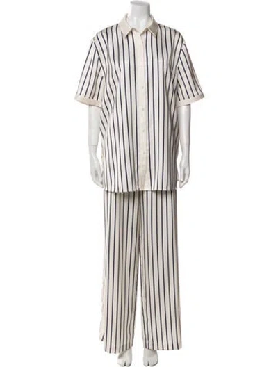 Pre-owned Ser.o.ya Striped Pant Set In Neutral