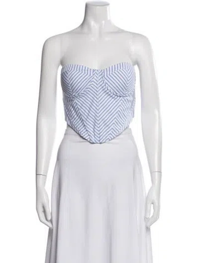 Pre-owned Ser.o.ya Striped Strapless Crop Top In Multi