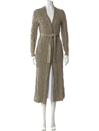 Pre-owned Ser.o.ya Striped V-neck Sweater In Neutral