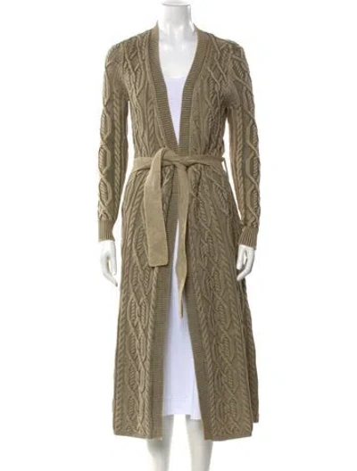 Pre-owned Ser.o.ya Striped V-neck Sweater In Neutral