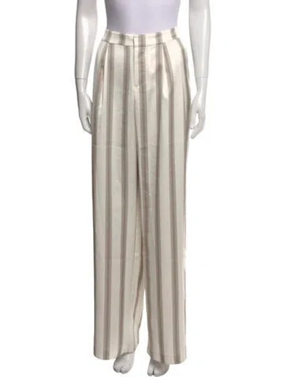 Pre-owned Ser.o.ya Striped Wide Leg Pants In Neutral