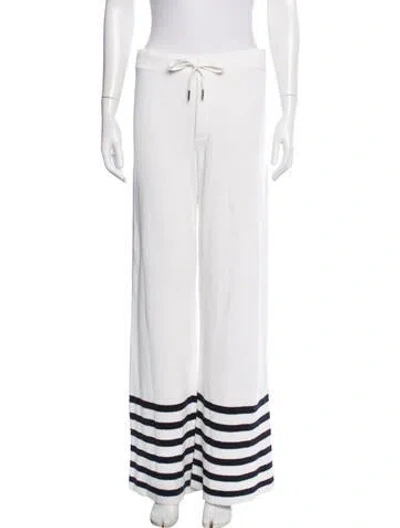 Pre-owned Ser.o.ya Striped Wide Leg Pants In White