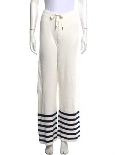 Pre-owned Ser.o.ya Striped Wide Leg Pants In White