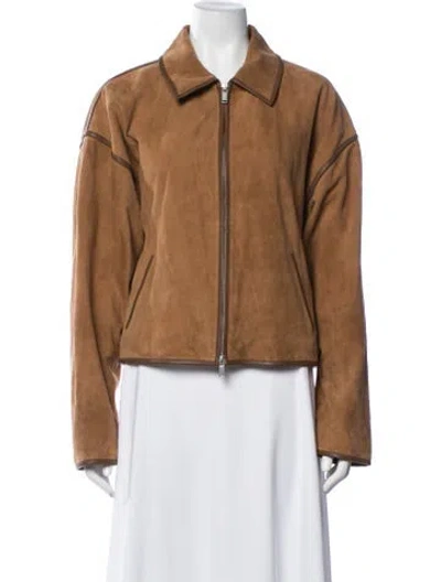 Pre-owned Ser.o.ya Suede Jacket In Brown