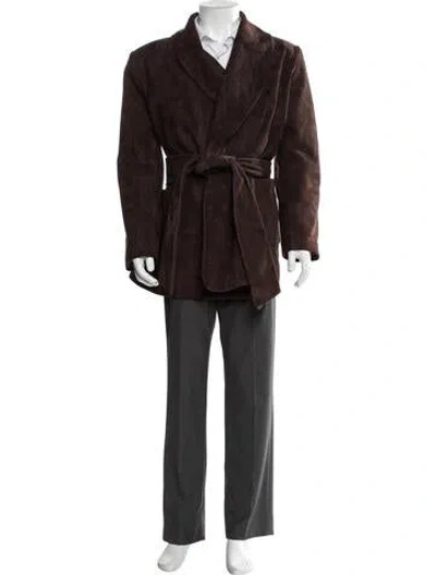 Pre-owned Ser.o.ya Suede Jacket In Brown