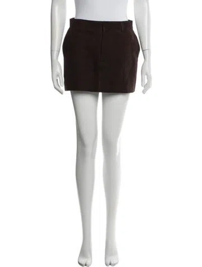 Pre-owned Ser.o.ya Suede Mini Skirt In Blue