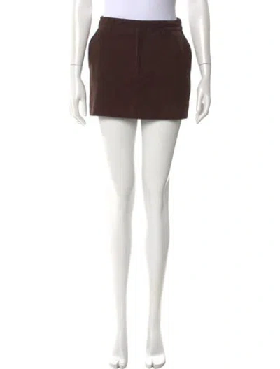 Pre-owned Ser.o.ya Suede Mini Skirt In Pink