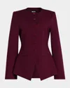 Ser.o.ya Susanna Single-breasted Blazer In Burgundy