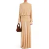 Ser.o.ya Swan Maxi Dress In Tan In Tan