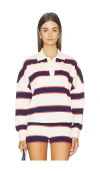 Ser.o.ya Taby Sweater Eggshell Stripe In Neutral