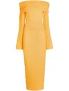 Ser.o.ya Seroya Tallulah Rib Knit Midi Dress In Orange