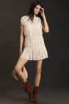 Ser.o.ya Thalia Cap-sleeve Pleated Mini Dress