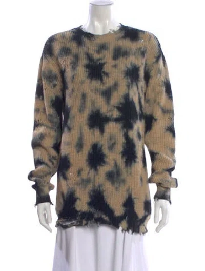 Pre-owned Ser.o.ya Tie-dye Print Crew Neck Sweater In Neutral