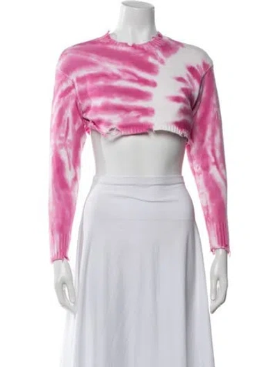 Pre-owned Ser.o.ya Tie-dye Print Crew Neck Sweater In Pink