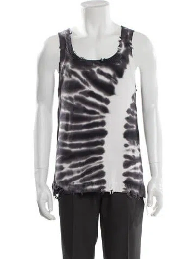 Pre-owned Ser.o.ya Tie-dye Print Scoop Neck T-shirt In Blue