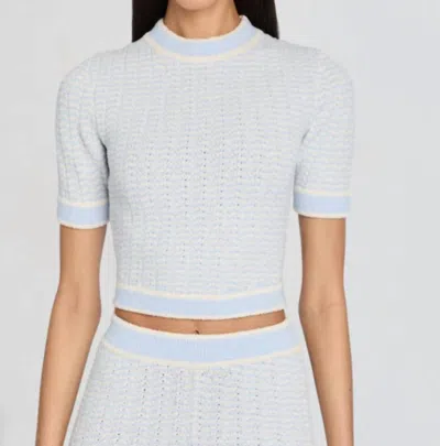 Ser.o.ya Tif Baby Tee In Baby Blue In Black