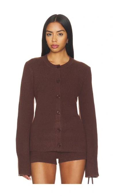 Ser.o.ya Tira Knit Cardigan In Brown