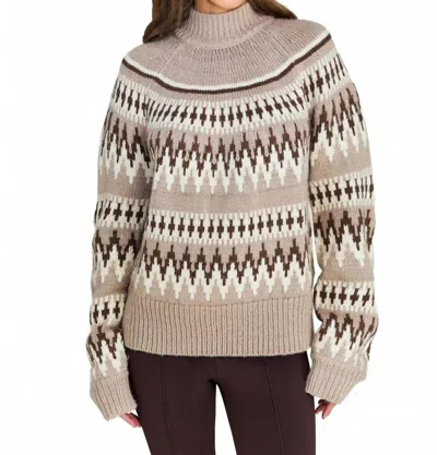 Ser.o.ya Tirza Sweater In Driftwood Fairisle In Brown