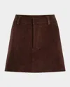 Ser.o.ya Torrance Suede Mini Skirt In Brown