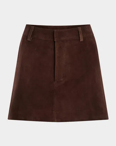 Ser.o.ya Torrance Suede Mini Skirt In Brown