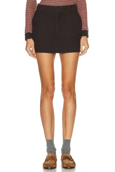 Ser.o.ya Torrance Suede Skirt In Black