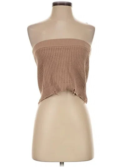Pre-owned Ser.o.ya Tube Top Tan Tops