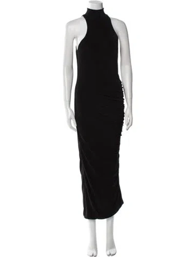 Pre-owned Ser.o.ya Turtleneck Long Dress In Black