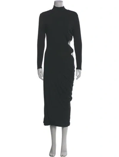 Pre-owned Ser.o.ya Turtleneck Long Dress In Black