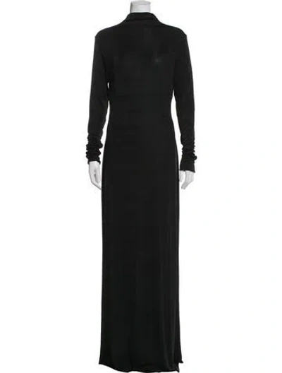 Pre-owned Ser.o.ya Turtleneck Long Dress In Black