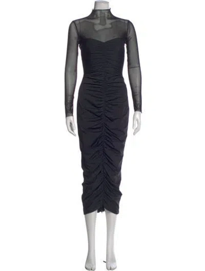 Pre-owned Ser.o.ya Turtleneck Long Dress In Blue