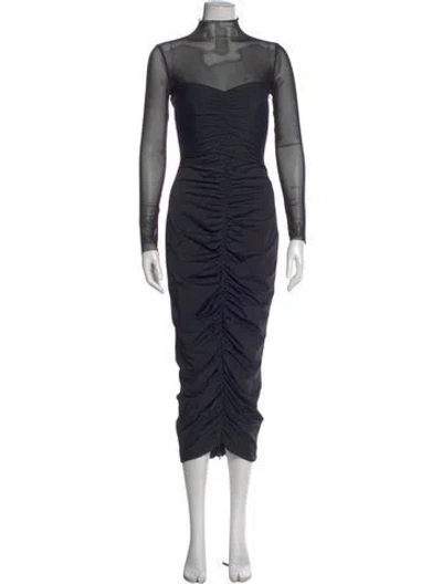 Pre-owned Ser.o.ya Turtleneck Long Dress In Blue