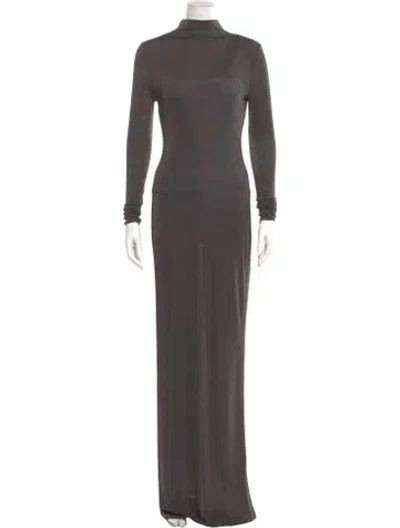 Pre-owned Ser.o.ya Turtleneck Long Dress In Gray