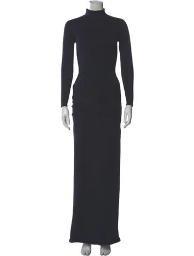 Pre-owned Ser.o.ya Turtleneck Long Dress In Gray