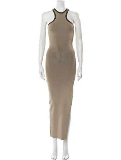 Pre-owned Ser.o.ya Turtleneck Long Dress In Neutral
