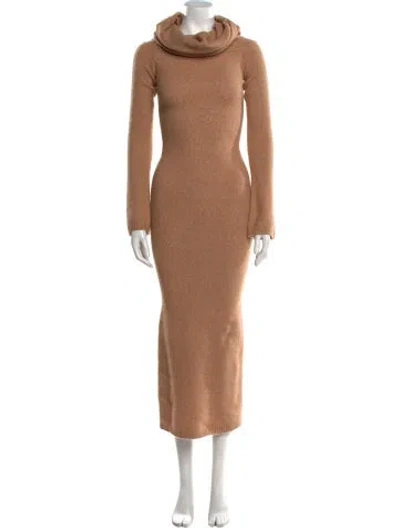 Pre-owned Ser.o.ya Turtleneck Long Dress In Neutral