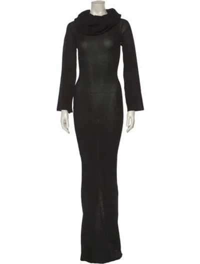 Pre-owned Ser.o.ya Turtleneck Long Dress W/ Tags In Black