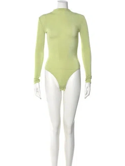 Pre-owned Ser.o.ya Turtleneck Long Sleeve Bodysuit In Green