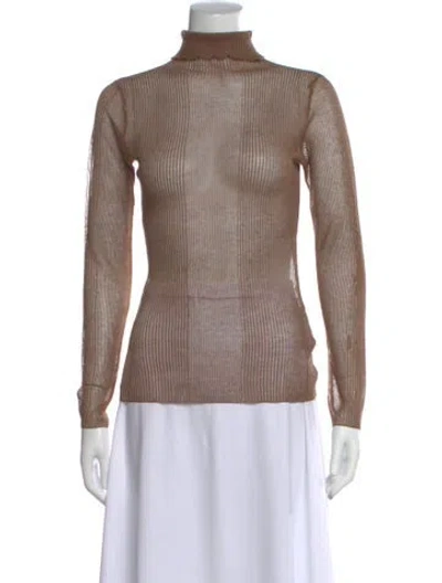 Pre-owned Ser.o.ya Turtleneck Long Sleeve Top In Brown